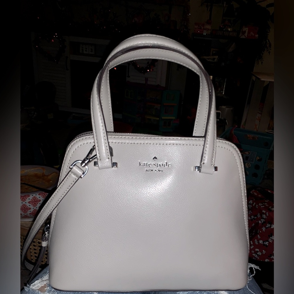 Kate Spade Patterson gray crossbody with handles
